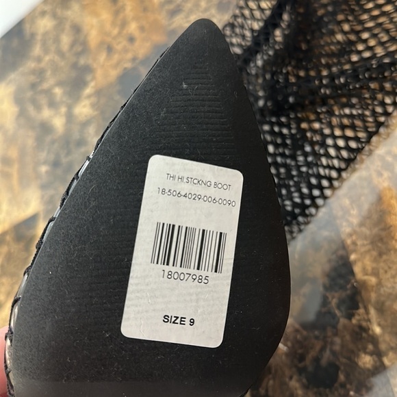 Fashion to Figure 9 Obsidian Thigh-High Fishnet Stocking Boots - Nadia X FTF - Picture 6 of 16